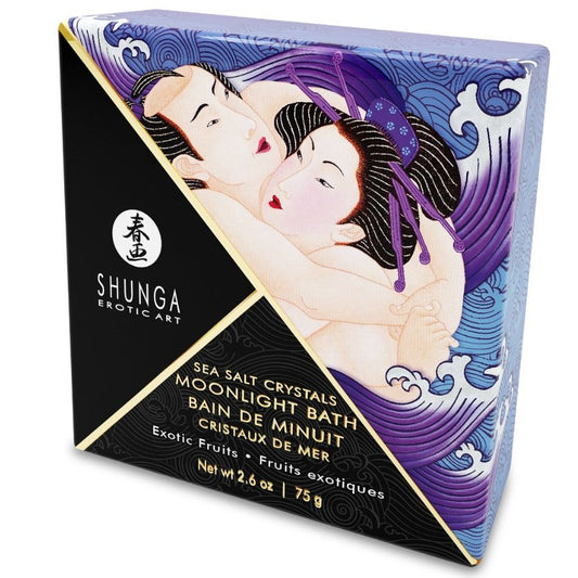 SHUNGA - EXOTICKÉ FIALOVÉ PŘÍCHUŤOVÉ KOUPELOVÉ SŮLI 75 GR