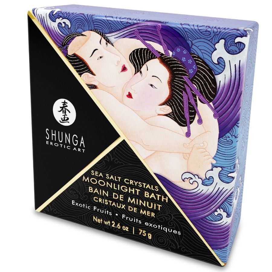 SHUNGA - EXOTICKÉ FIALOVÉ PŘÍCHUŤOVÉ KOUPELOVÉ SŮLI 75 GR