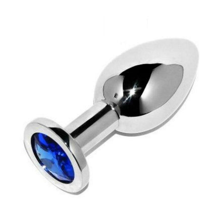 KOVOVÝ TVRDÝ - ANÁLNÍ KOlík DIAMOND BLUE MALÝ 5,71 CM