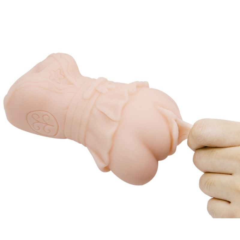 CRAZY BULL - VODNÍ KŮŽOVÝ VAGÍNNÍ MASTURBÁDOR S VIBRUJÍCÍMI KOULEMI