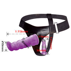 BAILE - ŽENSKÝ ANÁLNÍ A VAGINÁLNÍ POSTROJ LILAC GPOINT 17 CM