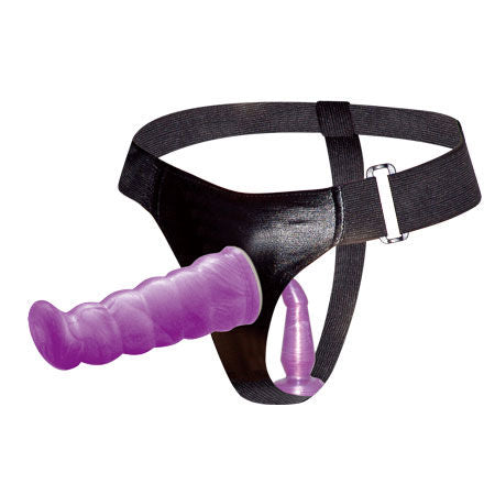 BAILE - ŽENSKÝ ANÁLNÍ A VAGINÁLNÍ POSTROJ LILAC GPOINT 17 CM
