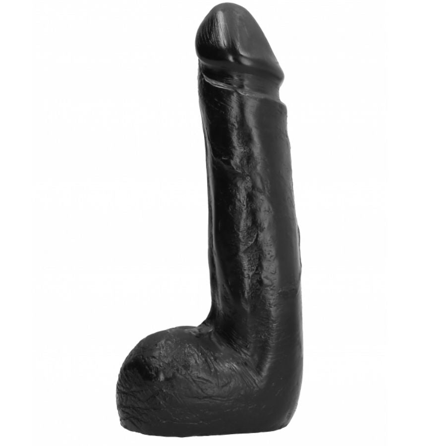 ALL BLACK - MĚKKÉ ČERNÉ REALISTICKÉ DILDO 20 CM