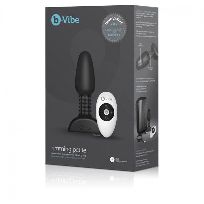 B-VIBE - ANÁLNÍ KOlík s dálkovým ovládáním pro anální sex, drobný, černý