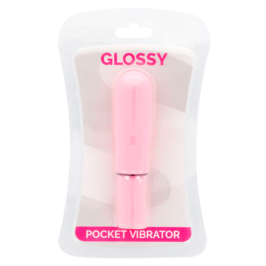 LESKLÝ - KAPESNÍ VIBRÁTOR RŮŽOVÝ
