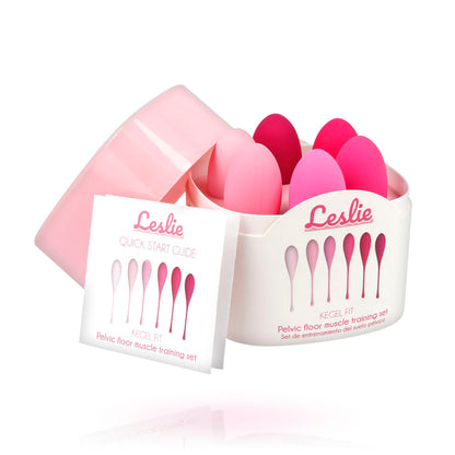 LESLIE - KEGEL FIT SADA NA TRÉNINK PÁNEVNÍCH SVALŮ SE 6 ZÁVAŽÍMI