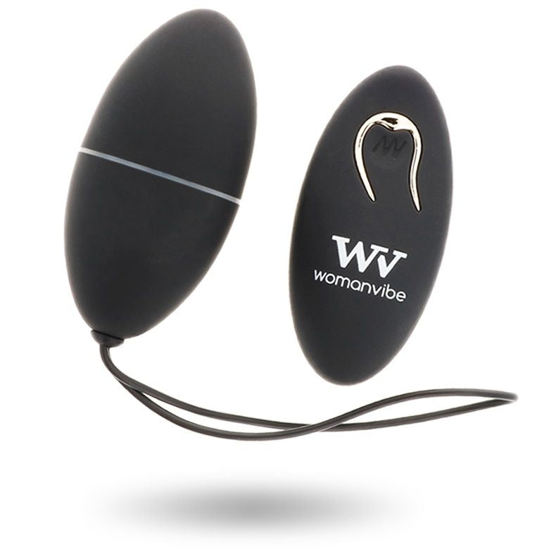 WOMANVIBE - ALSAN EGG DÁLKOVÝ OVLADAČ ČERNÝ SILIKON ČERNÝ