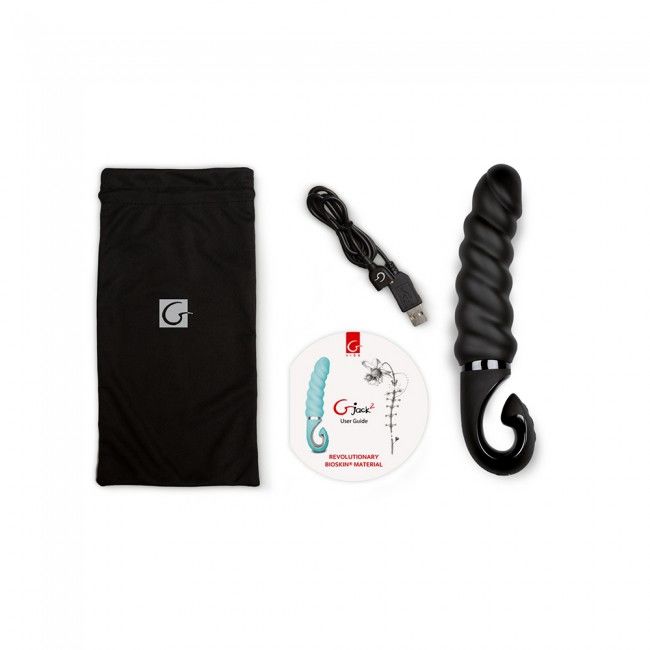 G-VIBE - G-JACK 2 - ČERNÝ VIBRAČNÍ DILDO