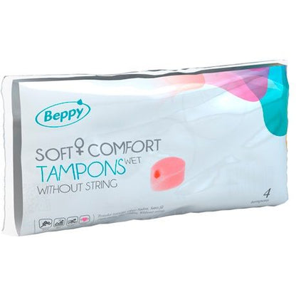 BEPPY - MĚKKÉ KOMFORTNÍ TAMPONY VLHČENÉ 4 KS