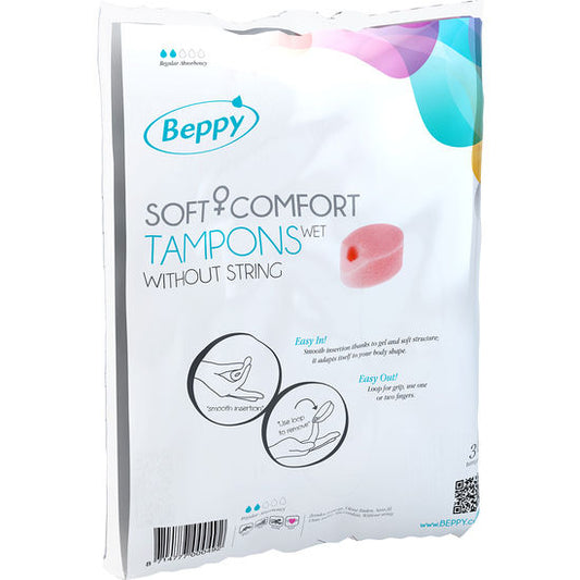 BEPPY - MĚKKÉ KOMFORTNÍ TAMPONY VLHKÉ 30 KS
