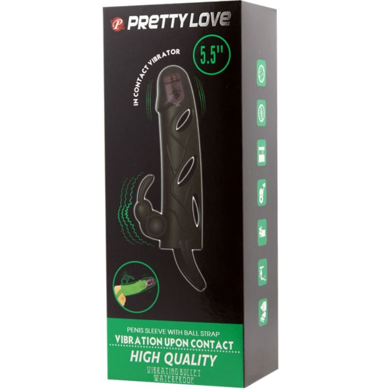 PRETTY LOVE - SILIKONOVÝ OBALOVÝ KRYT S VIBRACEMI 14 CM 2.0