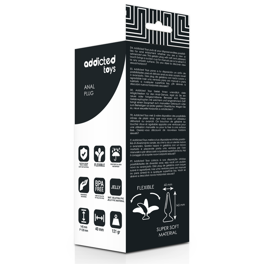 ADDICTED TOYS - ANÁLNÍ KOČKA 14,5 CM ČERNÝ