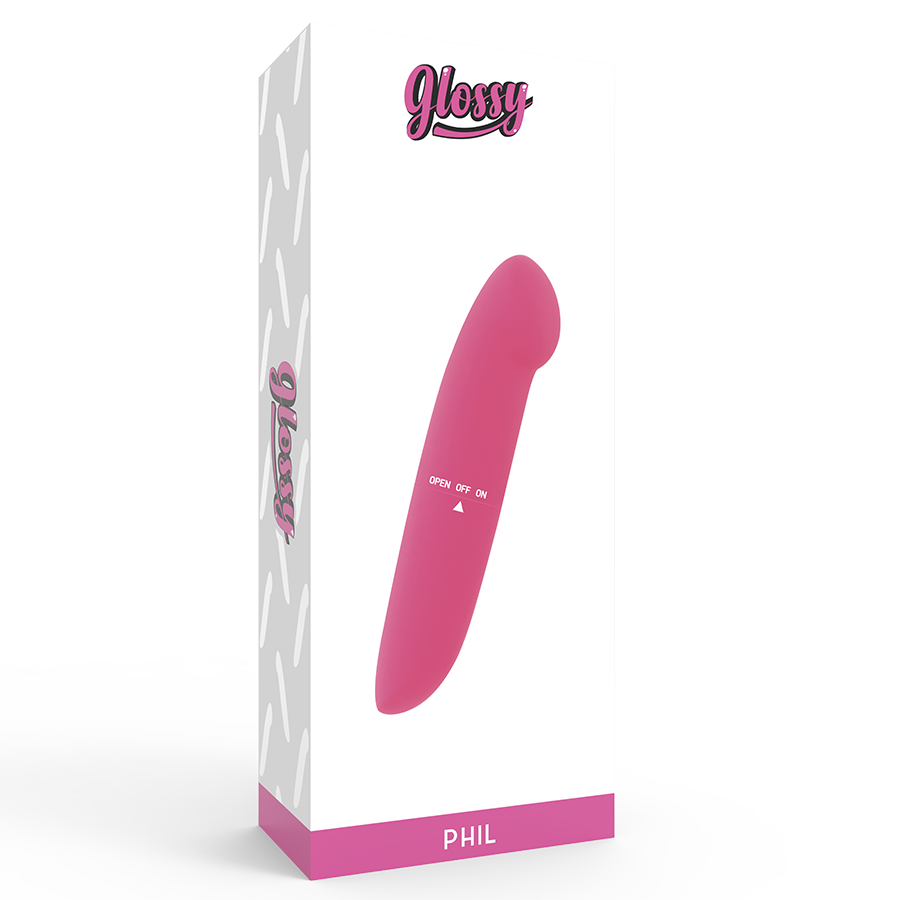 LESKLÝ - PHIL VIBRATOR RŮŽOVÝ