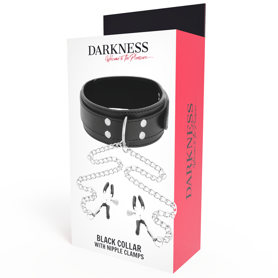 DARKNESS - OBOJEK S NÁVLEČKAMI NA BRADAVKY ČERNÝ