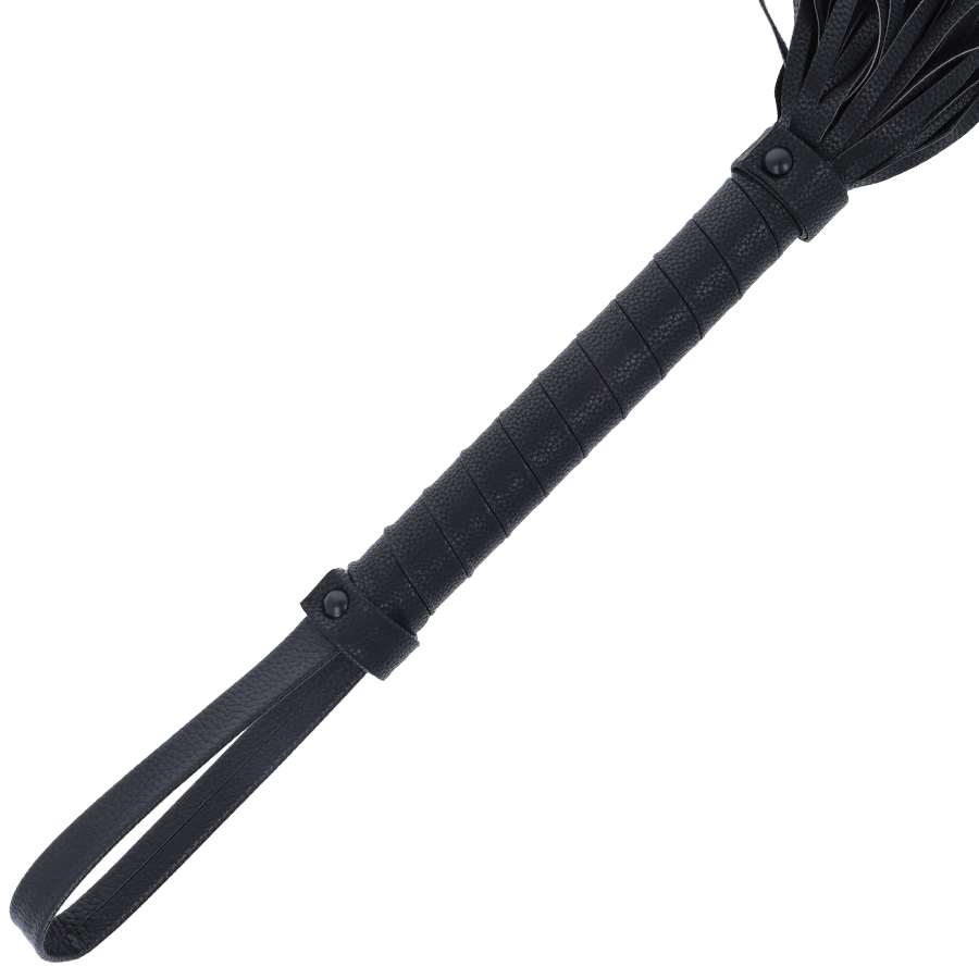 DARKNESS - ČERNÝ BONDAGE WHIP 42CM KOŽENÝ
