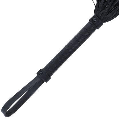 DARKNESS - ČERNÝ BONDAGE WHIP 42CM KOŽENÝ