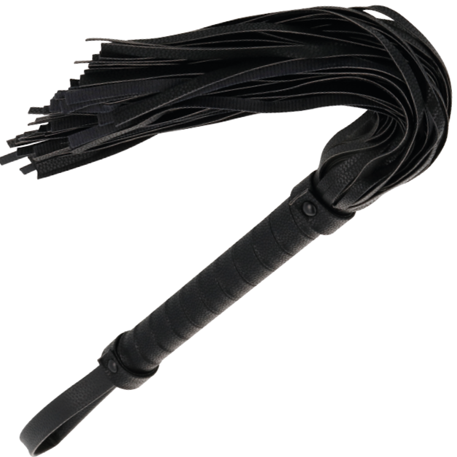 DARKNESS - ČERNÝ BONDAGE WHIP 42CM KOŽENÝ