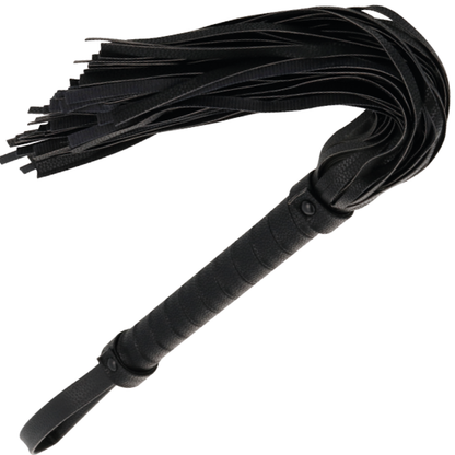 DARKNESS - ČERNÝ BONDAGE WHIP 42CM KOŽENÝ