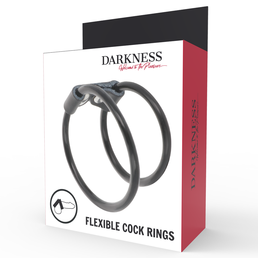 DARKNESS - DVOJITÝ FLEXIBILNÍ KROUŽEK NA PENIS