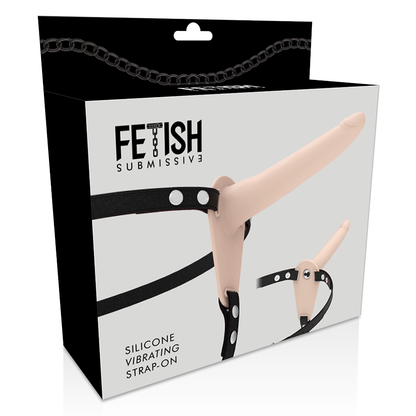 FETIŠ SUBMISSIVNÍ POSTROJ - SILIKONOVÝ VIBRÁTOR FLESH 15 CM