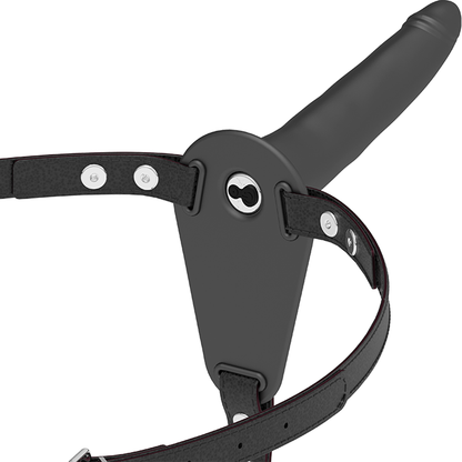 FETIŠ SUBMISSIVNÍ POSTROJ - ČERNÝ SILIKONOVÝ VIBRÁTOR 15 CM