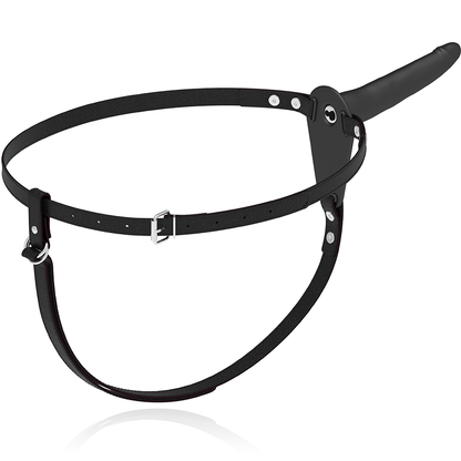 FETIŠ SUBMISSIVNÍ POSTROJ - ČERNÝ SILIKONOVÝ VIBRÁTOR 15 CM
