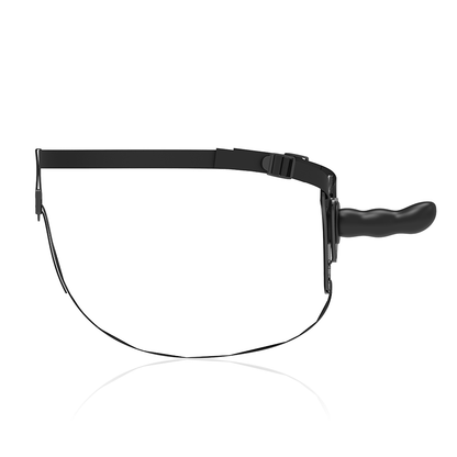 FETIŠ SUBMISSIVNÍ POSTROJ - ČERNÝ SILIKONOVÝ G-BOD 16 CM