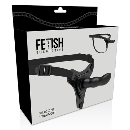 FETIŠ SUBMISSIVNÍ POSTROJ - ČERNÝ SILIKONOVÝ G-BOD 16 CM