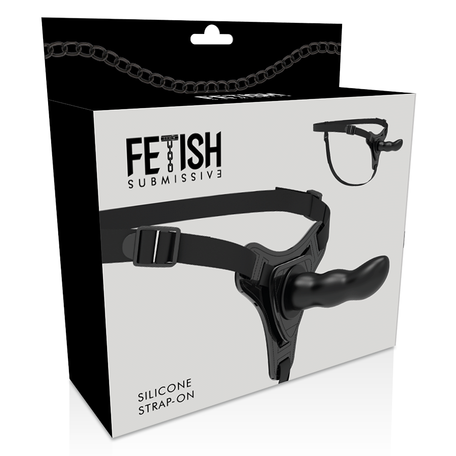 FETIŠ SUBMISSIVNÍ POSTROJ - ČERNÝ SILIKONOVÝ G-BOD 16 CM