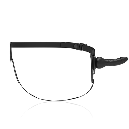 FETIŠ SUBMISSIVNÍ POSTROJ - ČERNÝ SILIKONOVÝ REALISTICKÝ 16 CM