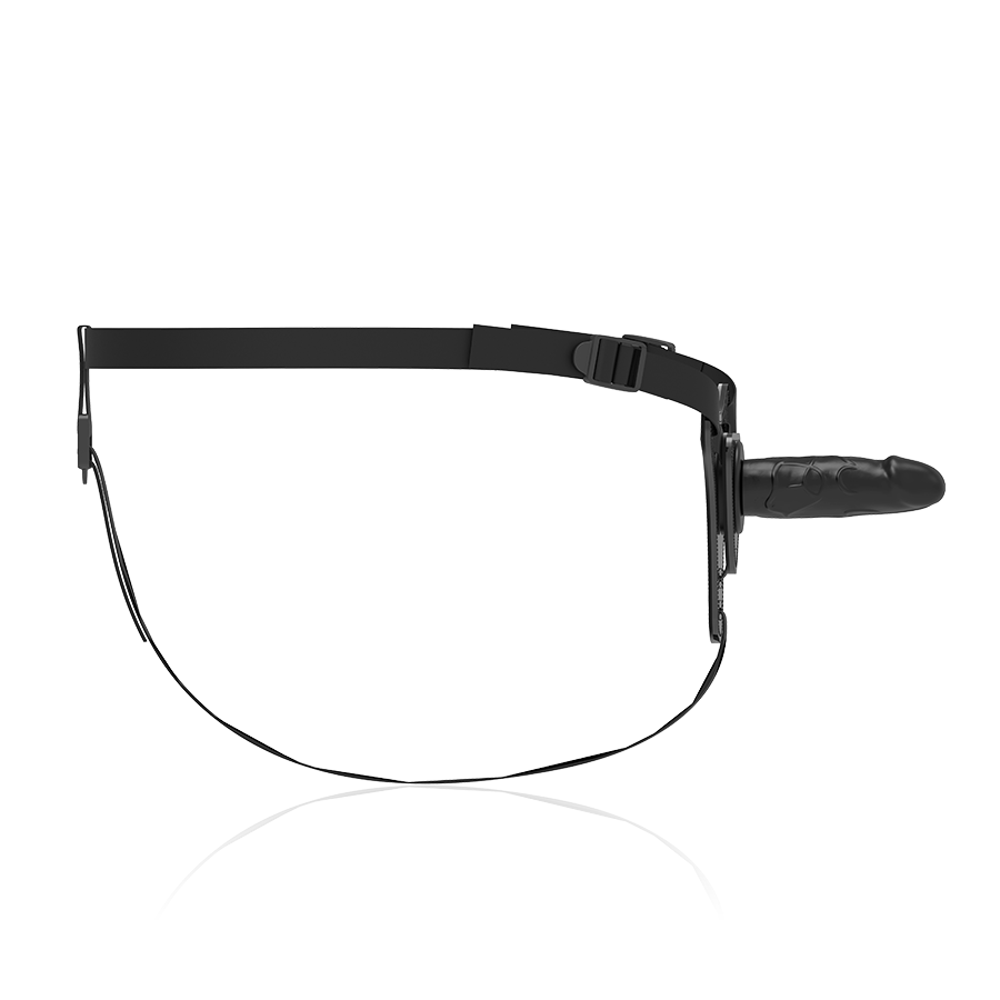 FETIŠ SUBMISSIVNÍ POSTROJ - REALISTICKÝ ČERNÝ SILIKON 15 CM