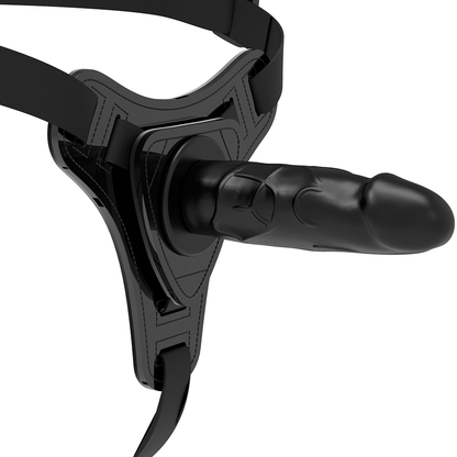 FETIŠ SUBMISSIVNÍ POSTROJ - REALISTICKÝ ČERNÝ SILIKON 15 CM