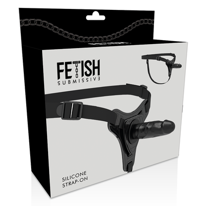 FETIŠ SUBMISSIVNÍ POSTROJ - REALISTICKÝ ČERNÝ SILIKON 15 CM