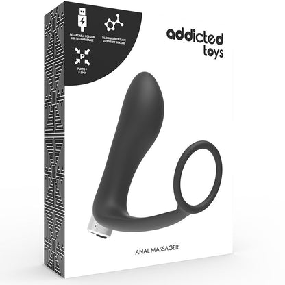 ADDICTED TOYS - DOBÍJECÍ PROSTATICKÝ VIBRATOR MODEL 1 - ČERNÁ