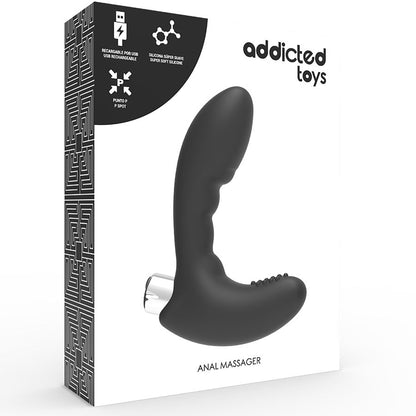 ADDICTED TOYS - DOBÍJECÍ PROSTATICKÝ VIBRATOR MODEL 4 - ČERNÁ