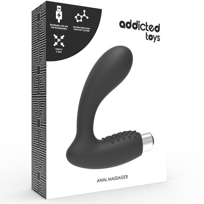 ADDICTED TOYS - DOBÍJECÍ PROSTATICKÝ VIBRATOR MODEL 5 - ČERNÁ