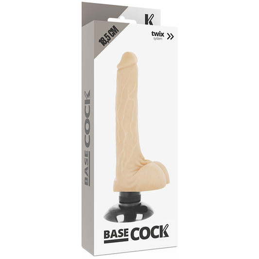 ZÁKLADNÍ KOHOUT - REALISTICKÝ VIBRÁTOR 2-1 TĚLO 18,5 CM -O- 4 CM