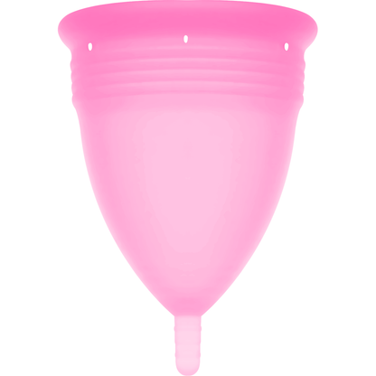 STERCUP - SILIKONOVÝ MENSTRUAČNÍ KAŠÍREK FDA RŮŽOVÝ - VELIKOST L