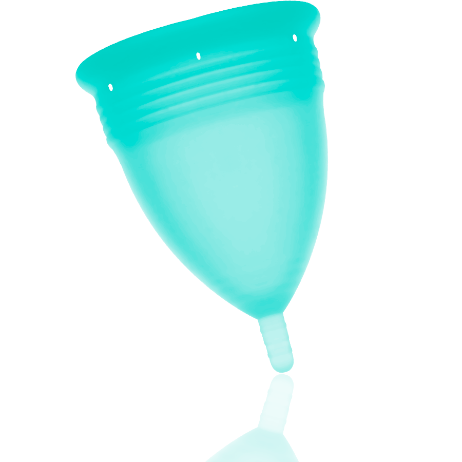 STERCUP - FDA SILIKONOVÝ MENSTRUAČNÍ KAŠÍREK AQUAMARIN - VELIKOST L