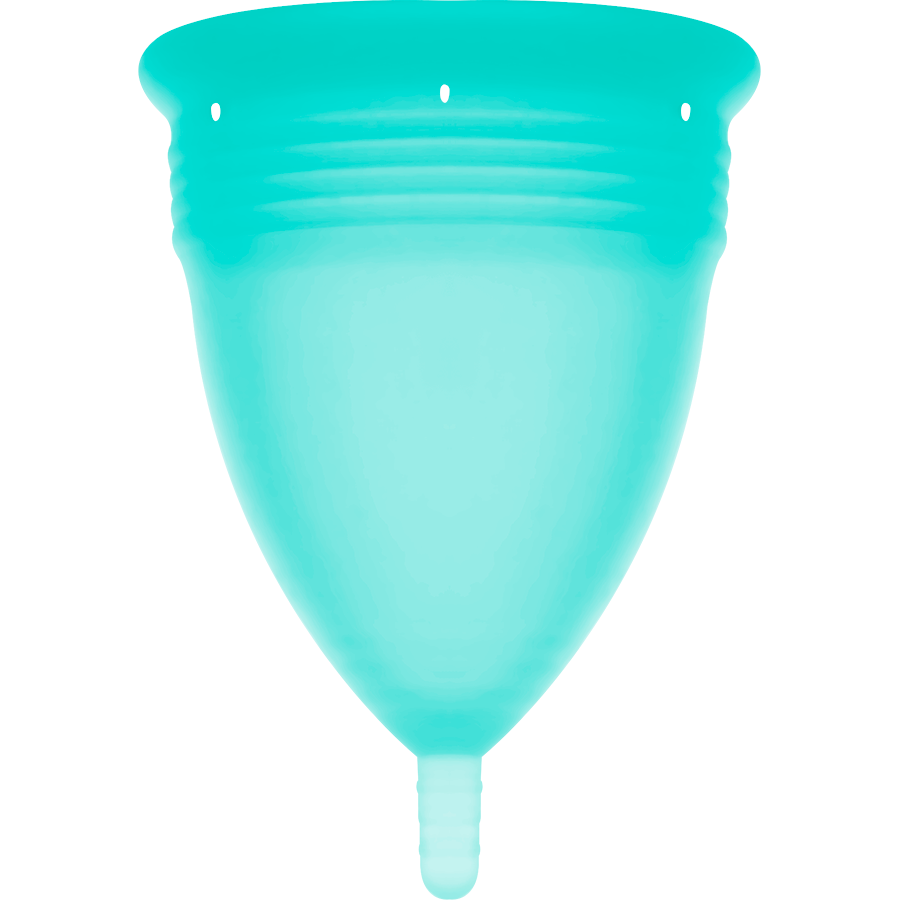 STERCUP - FDA SILIKONOVÝ MENSTRUAČNÍ KAŠÍREK AQUAMARIN - VELIKOST L