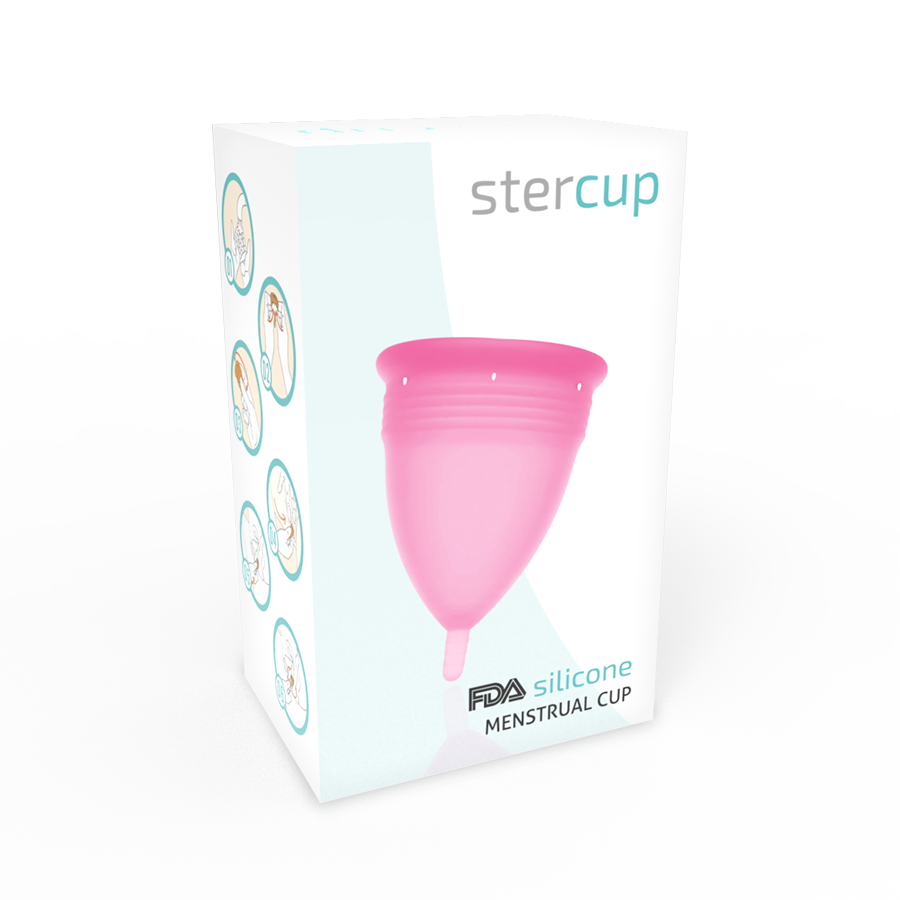 STERCUP - SILIKONOVÝ MENSTRUAČNÍ KAŠÍREK FDA RŮŽOVÝ - VELIKOST S