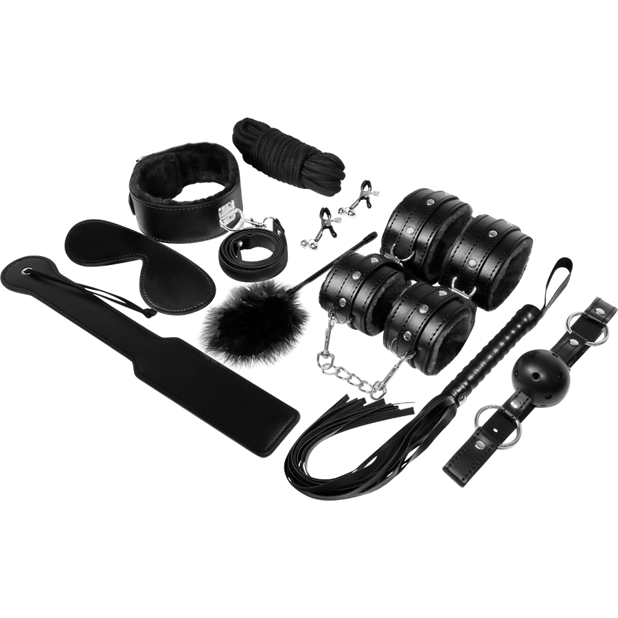 ZÁŽITEK - SADA PRO BDSM FETISH ČERNÁ ŘADA