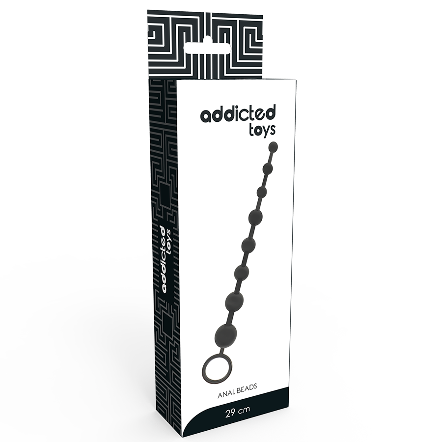 ADDICTED TOYS - ANÁLNÍ KORÁLKY 29 CM ČERNÉ