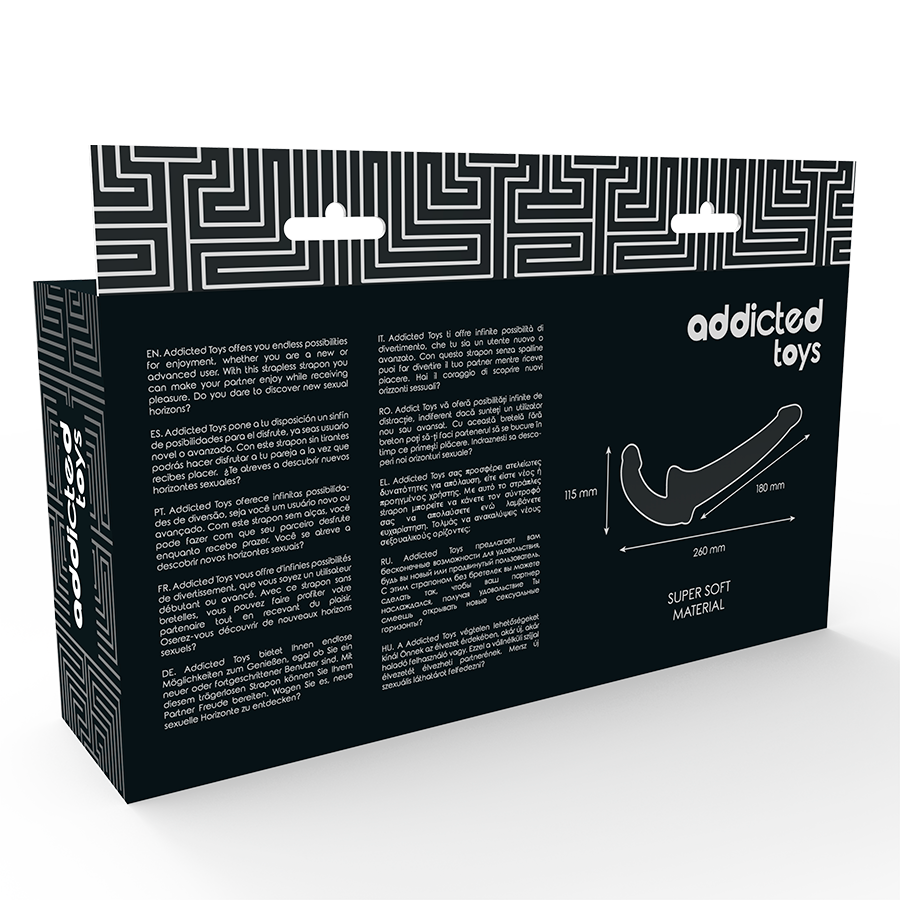 ADDICTED TOYS - DILDO S RNA BEZ PODŘADU, ČERNÉ