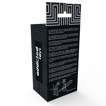 ADDICTED TOYS - ANÁLNÍ KOlík s dvojitým penisovým kroužkem a varlaty, černý