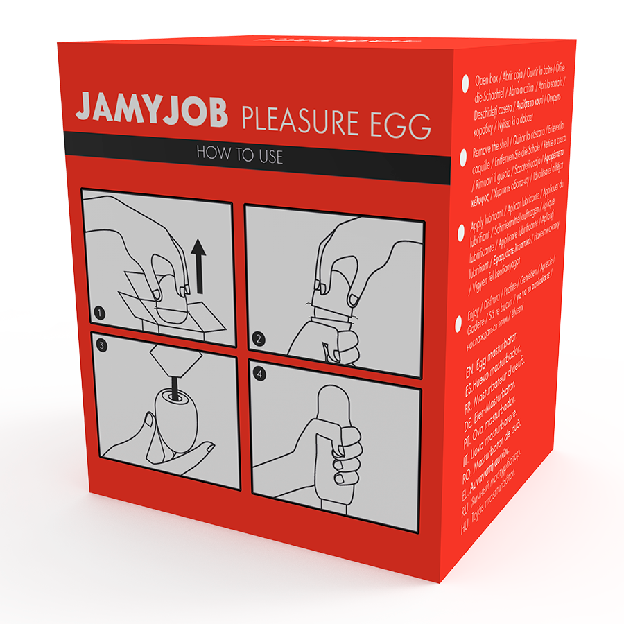 JAMYJOB - VEJČNÝ MASTURBÁTOR ČERVENÁ VERZE DISKRÉTNÍ
