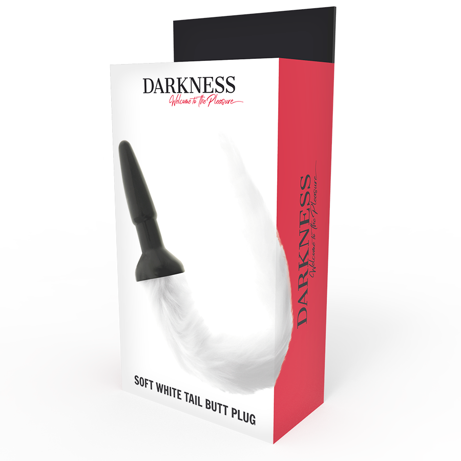 DARKNESS - SILIKONOVÝ ANÁLNÍ KOlík s bílým ocasem