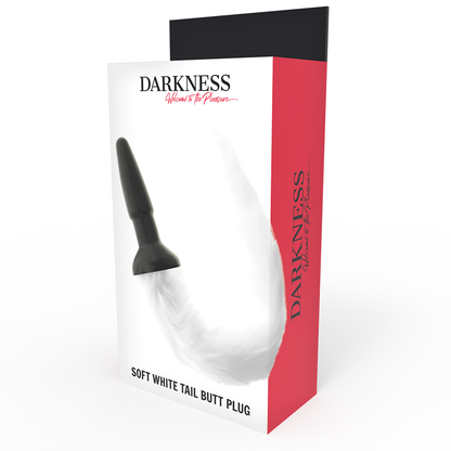DARKNESS - SILIKONOVÝ ANÁLNÍ KOlík s bílým ocasem