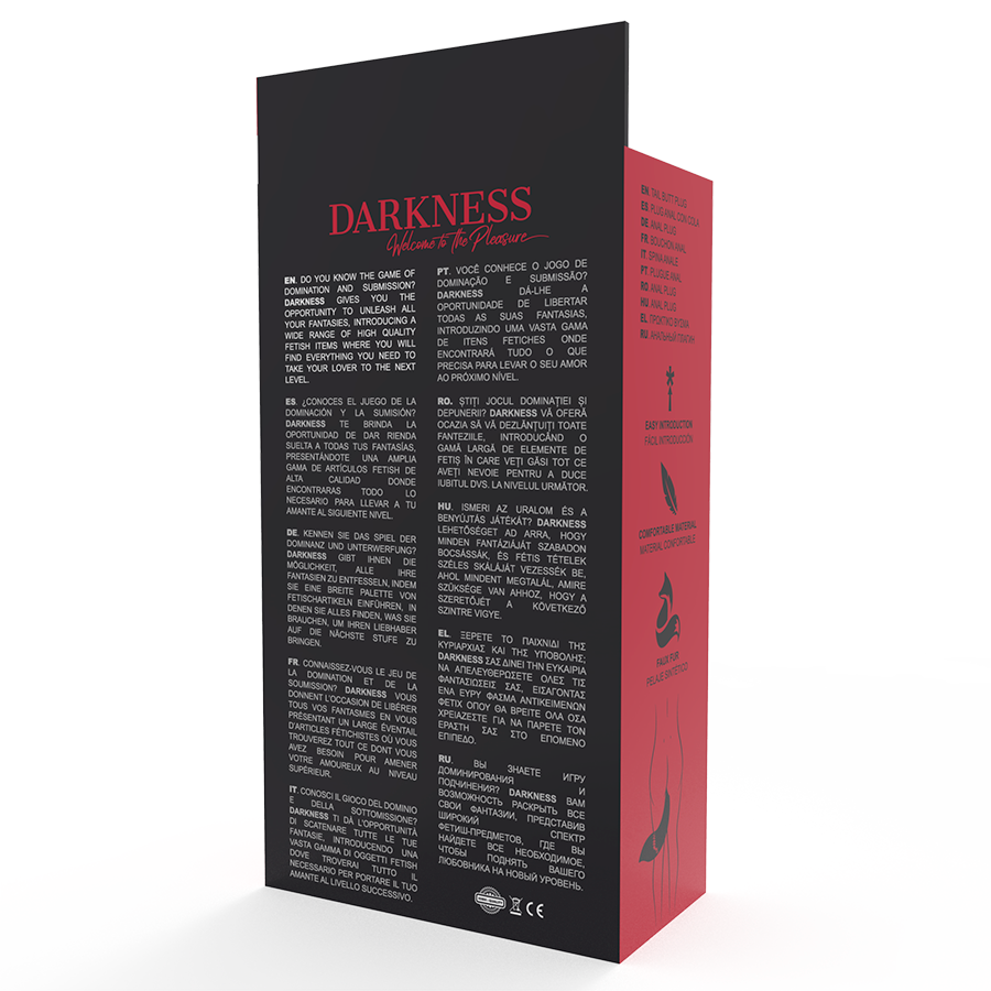DARKNESS - SILIKONOVÝ ANÁLNÍ KOlík s bílým ocasem