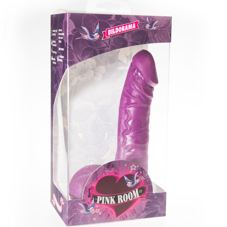 RŮŽOVÝ POKOJ - EBAN REALISTICKÉ DILDO FIALOVÉ 19 CM